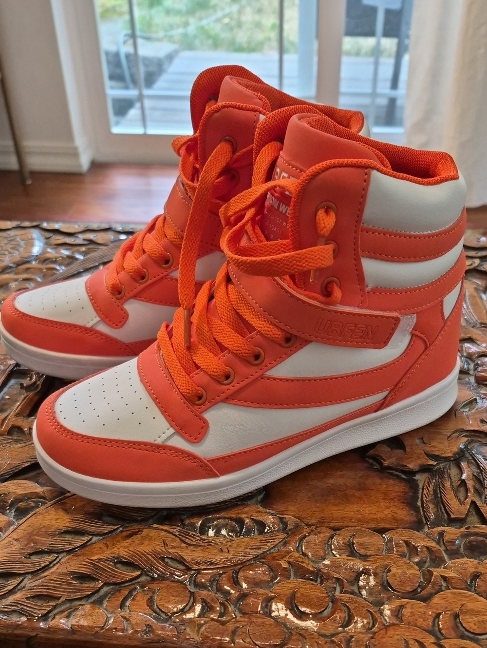 UBFEN Cheapie Amazon Sneakers Orange White 37 6.5